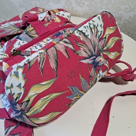 Roxy Backpack floral canvas hot pink - Picture 10 of 12